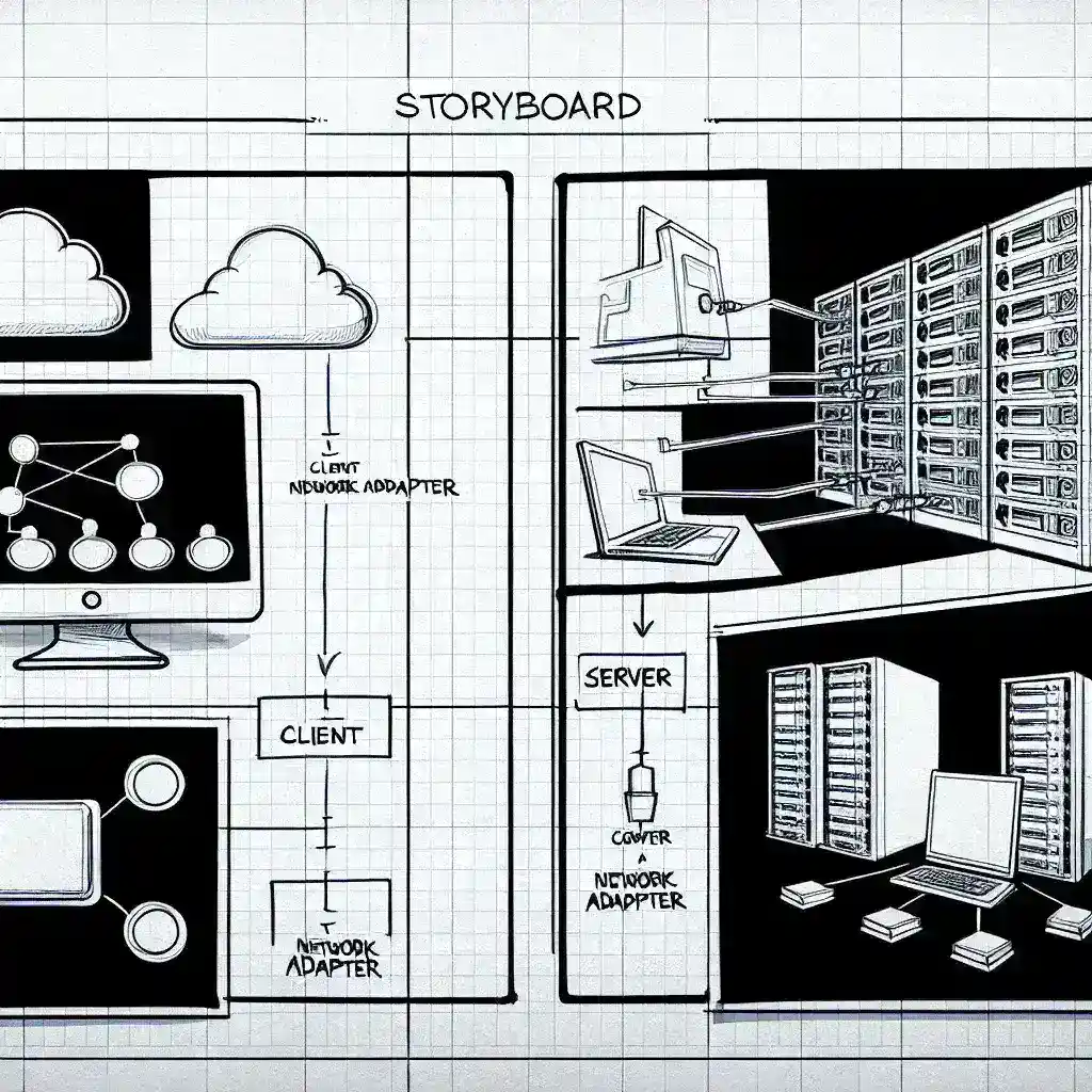 What is the difference between a client and server network adapter?